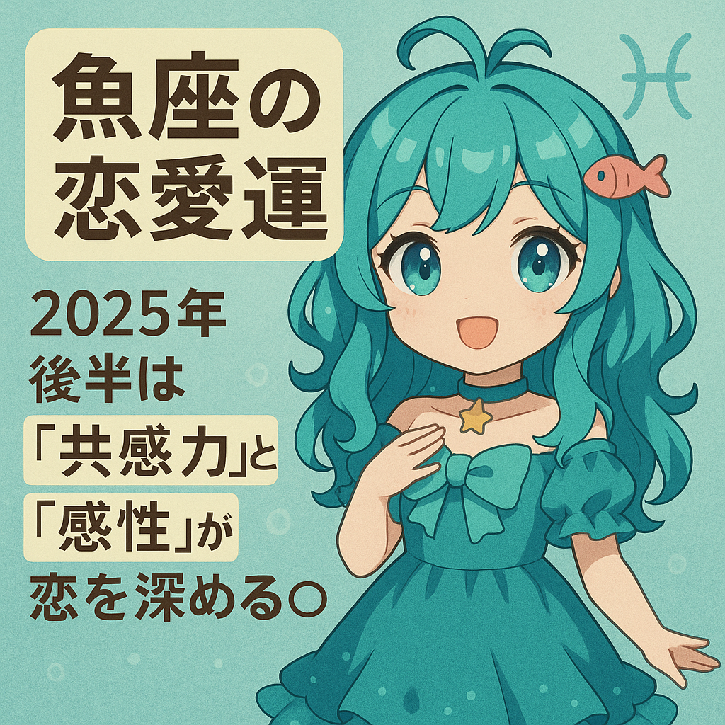 魚座の恋愛運｜2025年後半は“共感”と“癒し”が恋のカギに◎