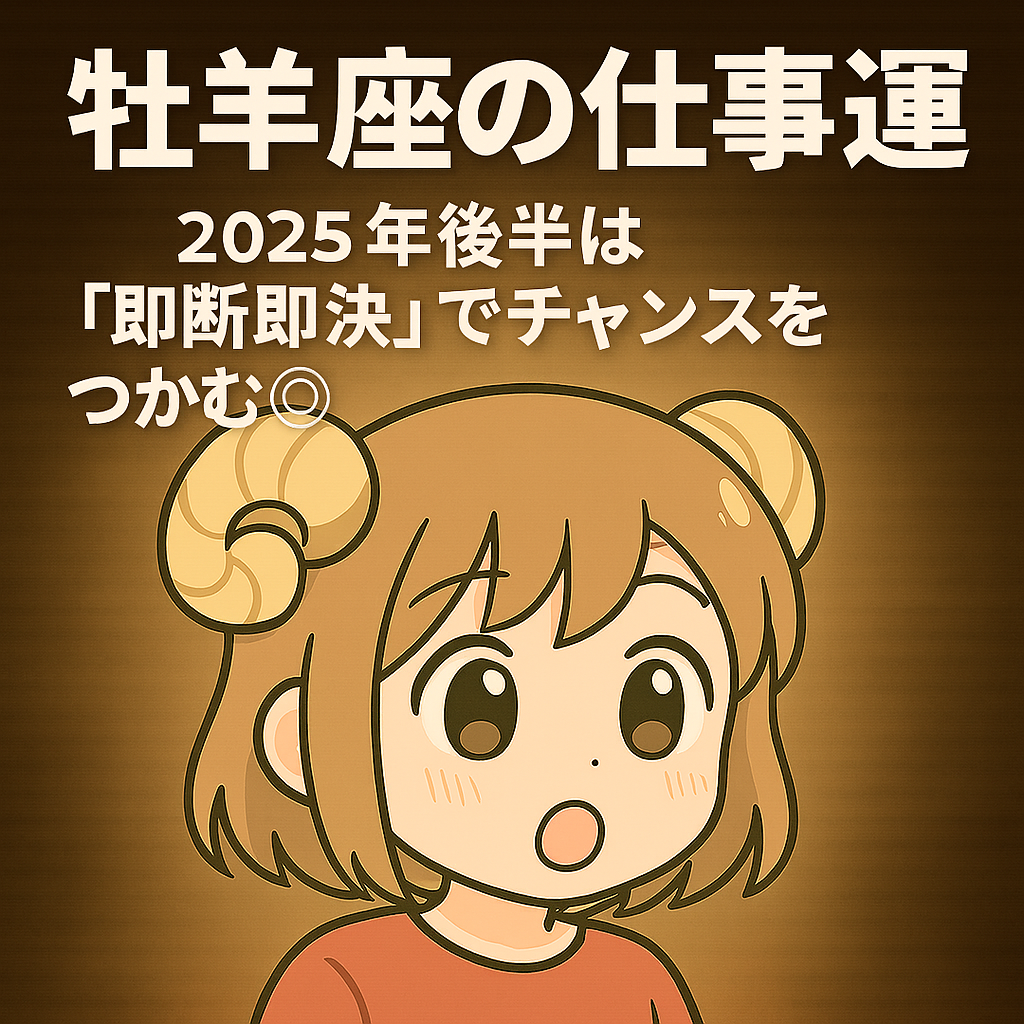 牡羊座の仕事運｜2025年後半は“即断即決”でチャンスをつかむ◎