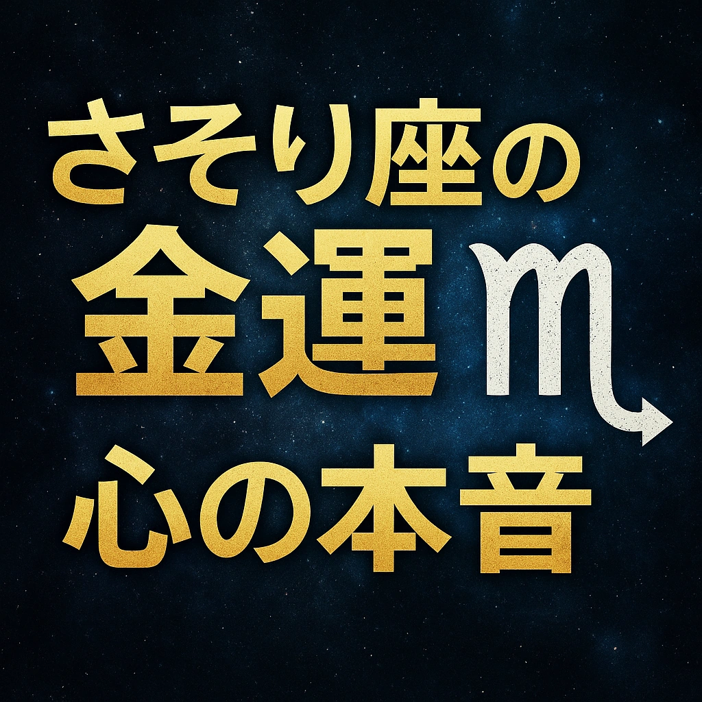 蠍座の金運イメージ画像｜2025年後半の運気と豊かさを引き寄せるヒント
