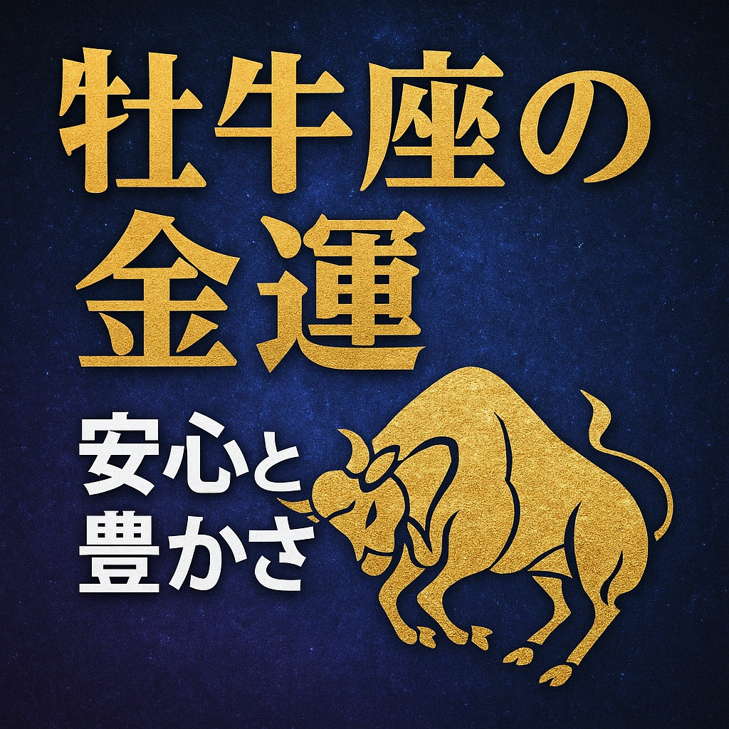 2025年後半の牡牛座の金運をテーマにしたイメージ画像｜感覚と信頼が鍵になる豊かさのヒント