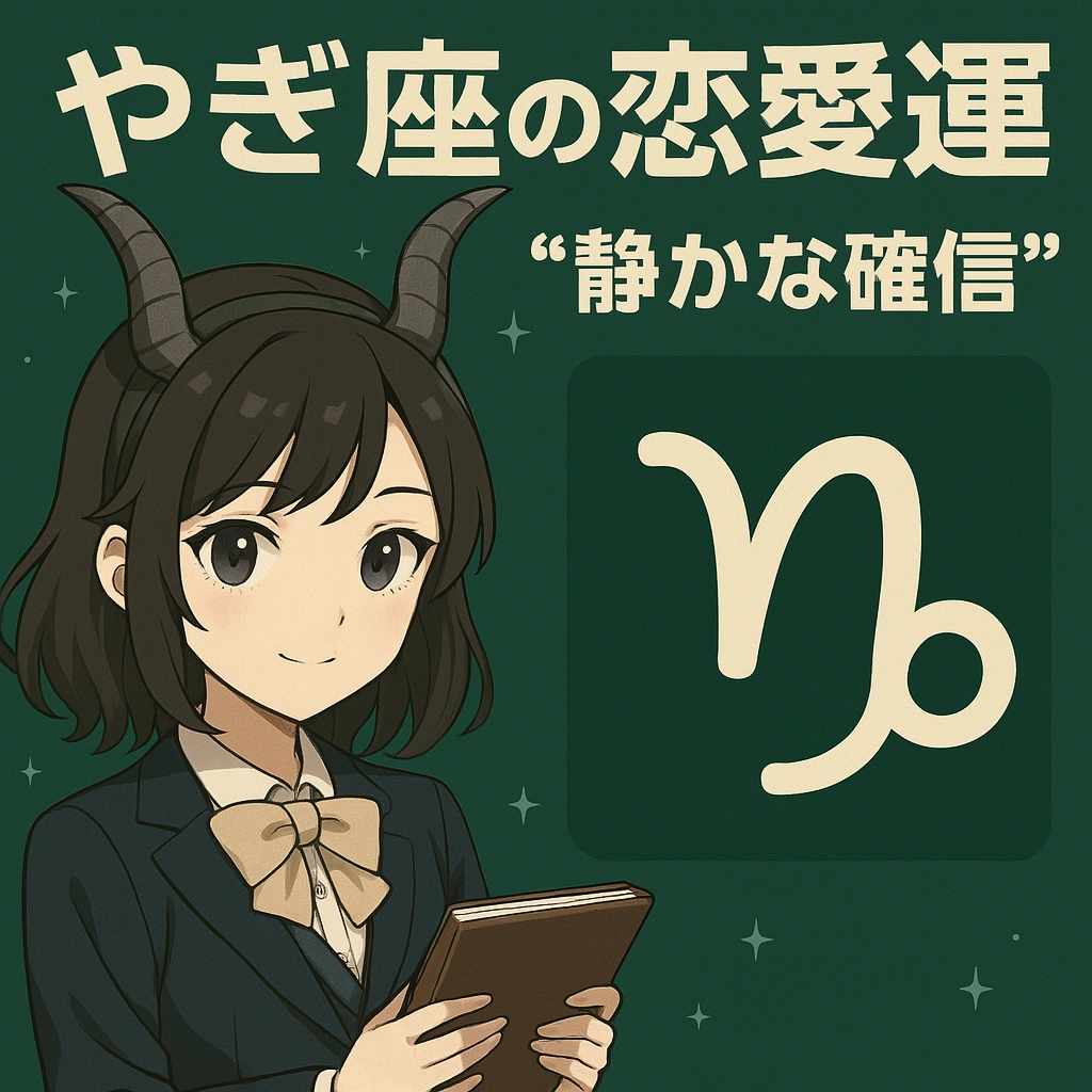 山羊座の恋愛運｜2025年後半は“誠実さ”がカギ◎惹かれるタイプと相性の良い星座も紹介