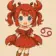 考えこむ蟹座ちゃん